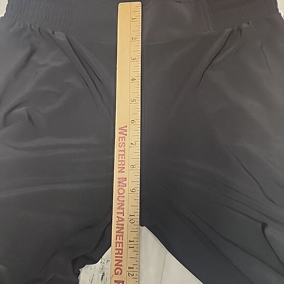 Iman Black Wide Leg Mid Rise Pull On Elastic Waistband Jersey Knit Pants Small - Picture 6 of 11